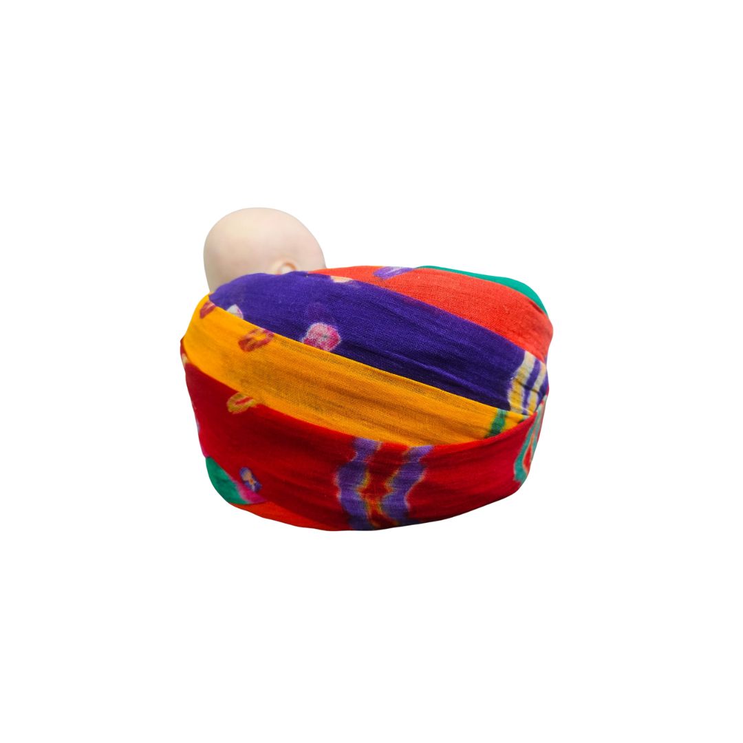 DEHATIBAZAR | Multicoloured Tie-Dye Rajputi Pagdi | Traditional Turban Headwear