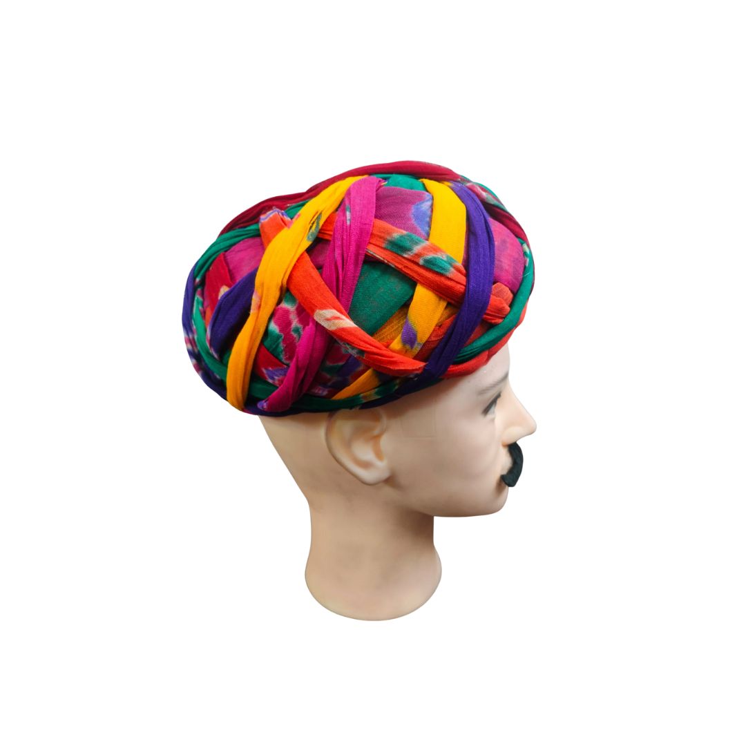 DEHATIBAZAR | Traditional Multicoloured Pagdi, Fenta | Woven Design Turban