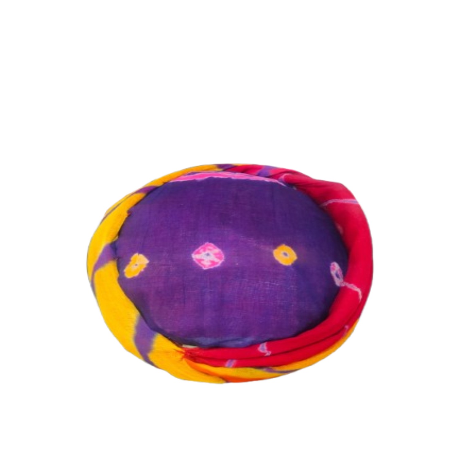 Traditional Rajasthani Safa Pagri Turban, Purple Yellow Red Multi-Colour