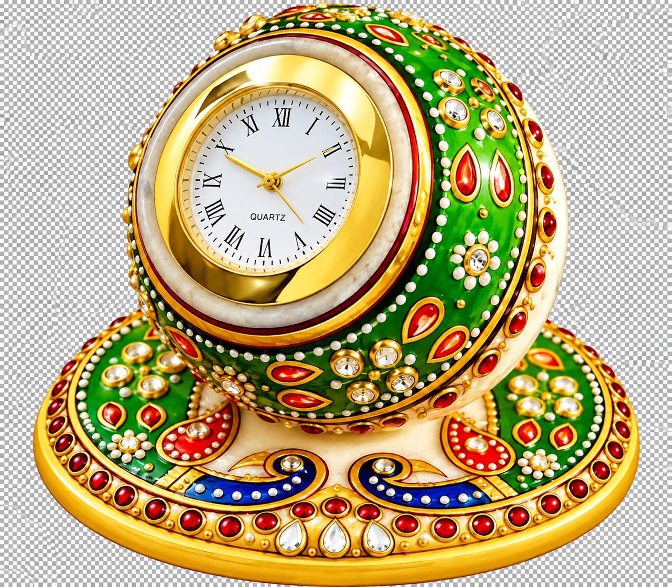 Marble Art Round Clock – 4 Inches