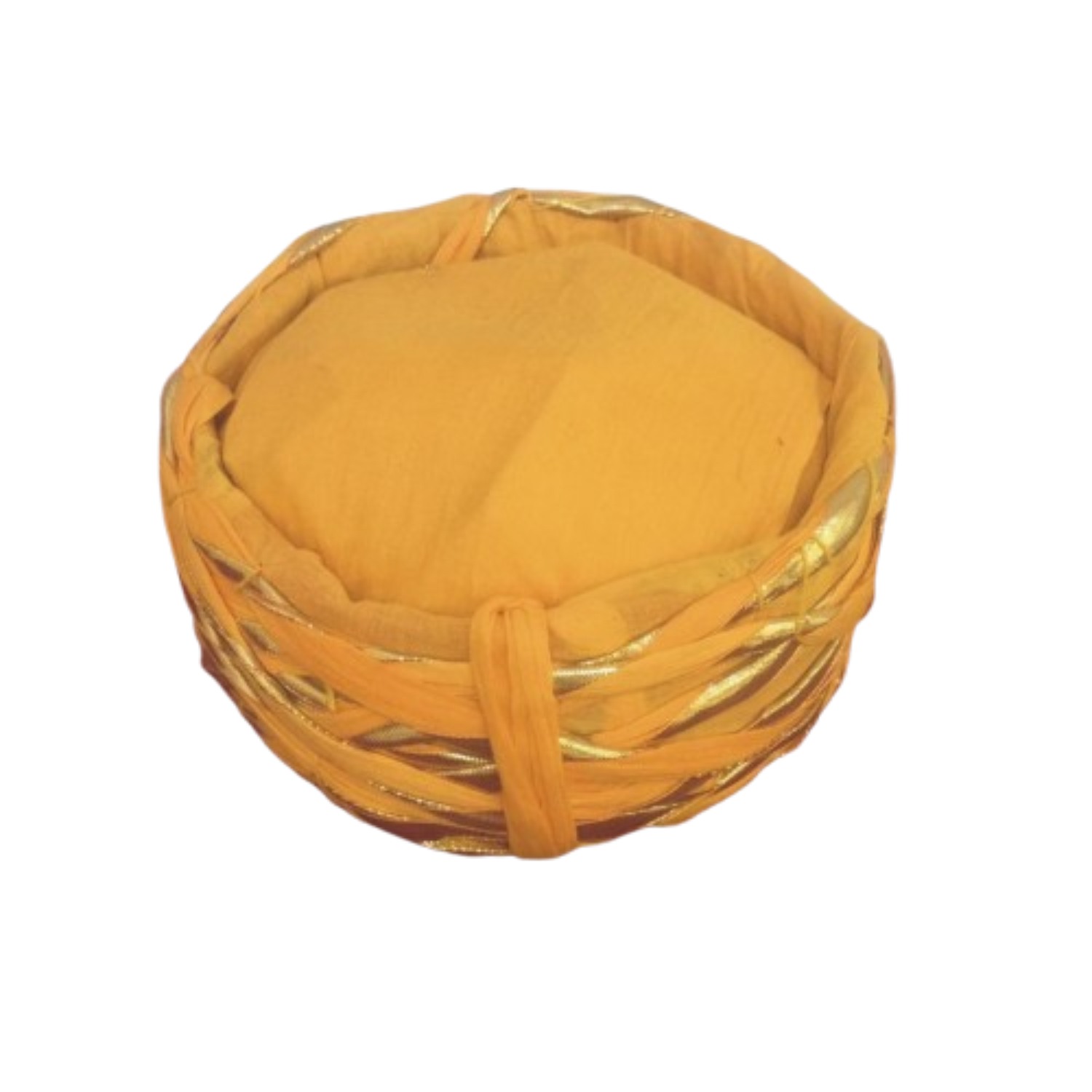 Traditional Yellow and Gold Munim Pagri, Decorative Turban